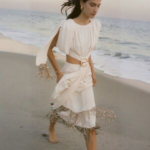 Rabanne Bohemian Crepe Maxi Dress
